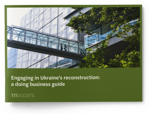 Engaging in Ukraine's reconstruction_ a doing business guide cover.